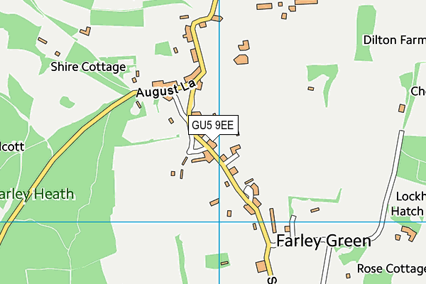 GU5 9EE map - OS VectorMap District (Ordnance Survey)