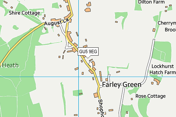 GU5 9EG map - OS VectorMap District (Ordnance Survey)