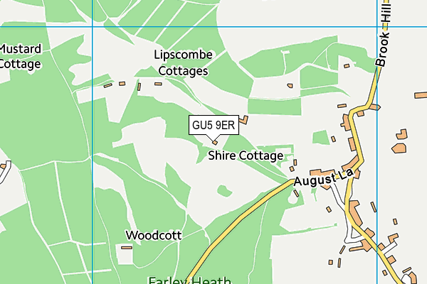 GU5 9ER map - OS VectorMap District (Ordnance Survey)