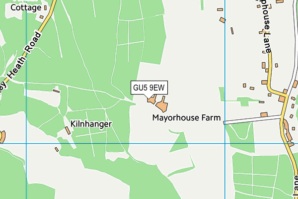 GU5 9EW map - OS VectorMap District (Ordnance Survey)