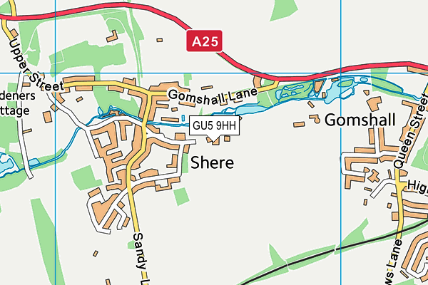 GU5 9HH map - OS VectorMap District (Ordnance Survey)