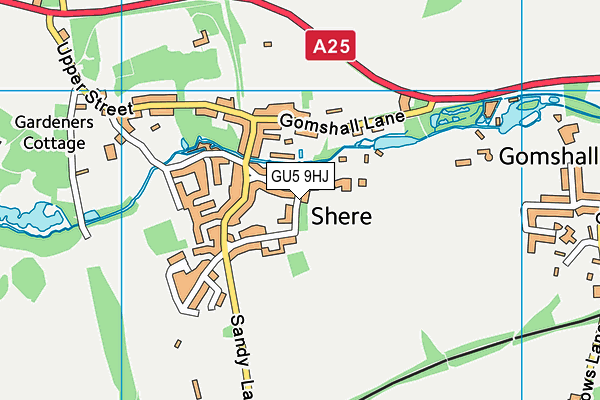 GU5 9HJ map - OS VectorMap District (Ordnance Survey)