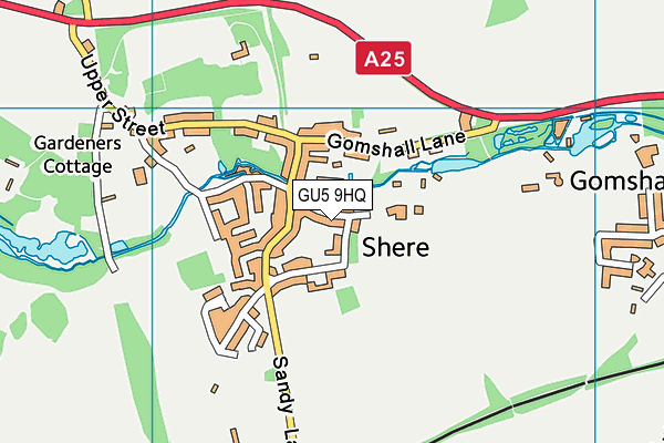 GU5 9HQ map - OS VectorMap District (Ordnance Survey)