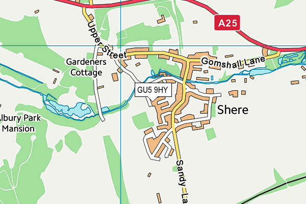 GU5 9HY map - OS VectorMap District (Ordnance Survey)