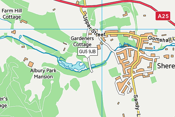 GU5 9JB map - OS VectorMap District (Ordnance Survey)