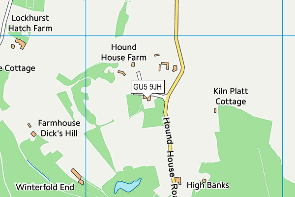 GU5 9JH map - OS VectorMap District (Ordnance Survey)