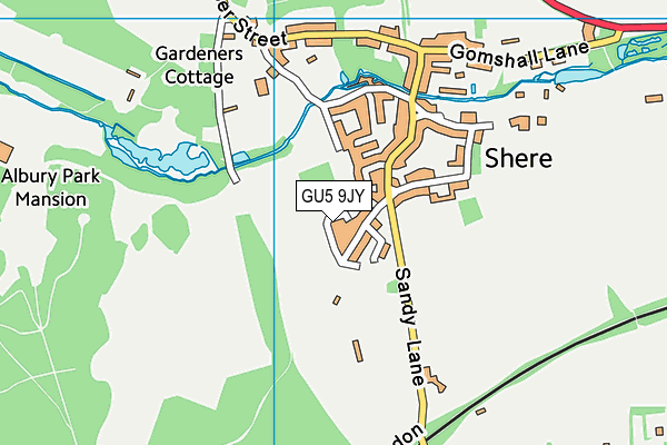 GU5 9JY map - OS VectorMap District (Ordnance Survey)