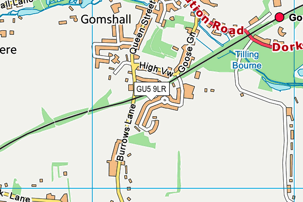 GU5 9LR map - OS VectorMap District (Ordnance Survey)