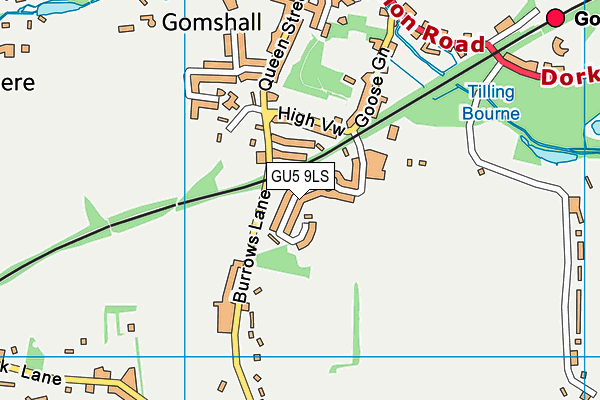 GU5 9LS map - OS VectorMap District (Ordnance Survey)