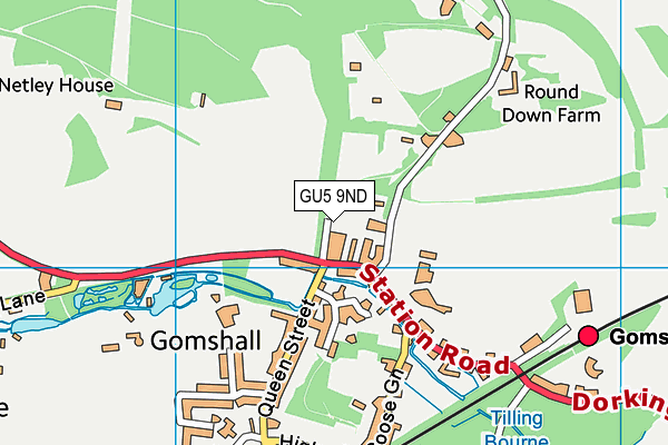 GU5 9ND map - OS VectorMap District (Ordnance Survey)