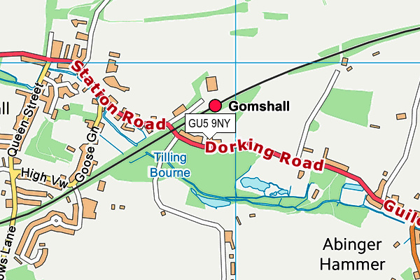 GU5 9NY map - OS VectorMap District (Ordnance Survey)