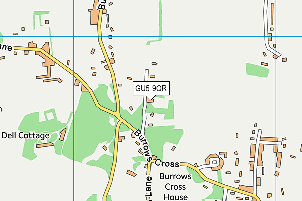 GU5 9QR map - OS VectorMap District (Ordnance Survey)