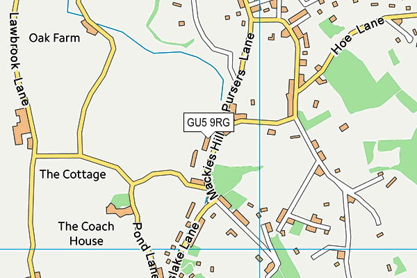 GU5 9RG map - OS VectorMap District (Ordnance Survey)