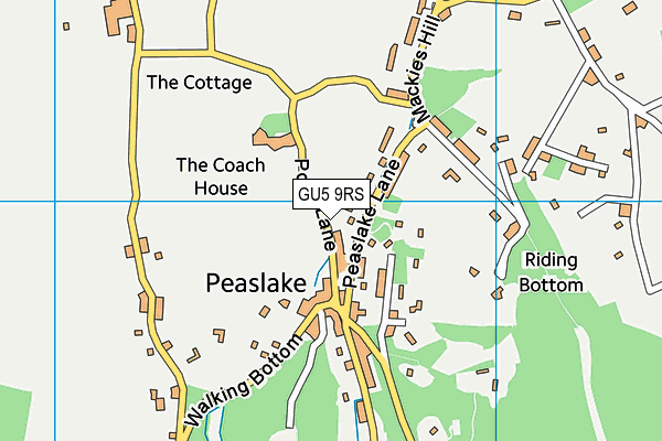 GU5 9RS map - OS VectorMap District (Ordnance Survey)