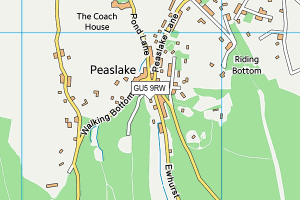 GU5 9RW map - OS VectorMap District (Ordnance Survey)