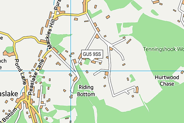 GU5 9SS map - OS VectorMap District (Ordnance Survey)