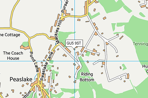GU5 9ST map - OS VectorMap District (Ordnance Survey)