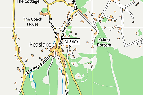 GU5 9SX map - OS VectorMap District (Ordnance Survey)