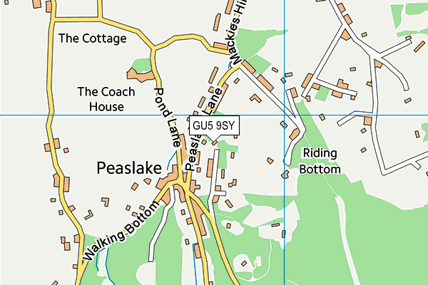 GU5 9SY map - OS VectorMap District (Ordnance Survey)