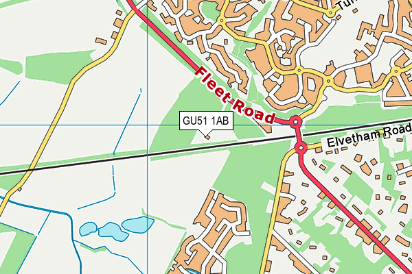 GU51 1AB map - OS VectorMap District (Ordnance Survey)