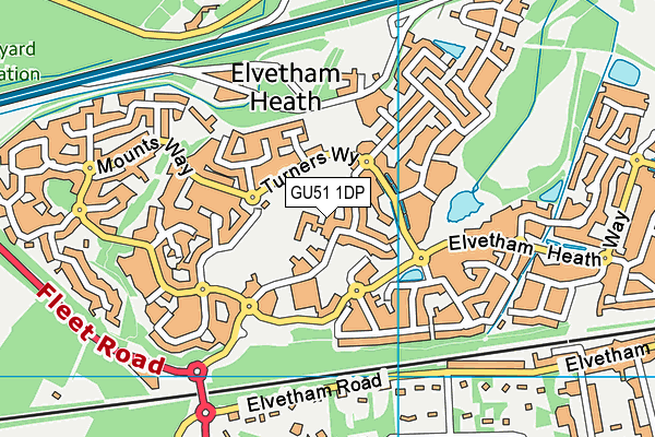 Elvetham Heath Primary School map (GU51 1DP) - OS VectorMap District (Ordnance Survey)