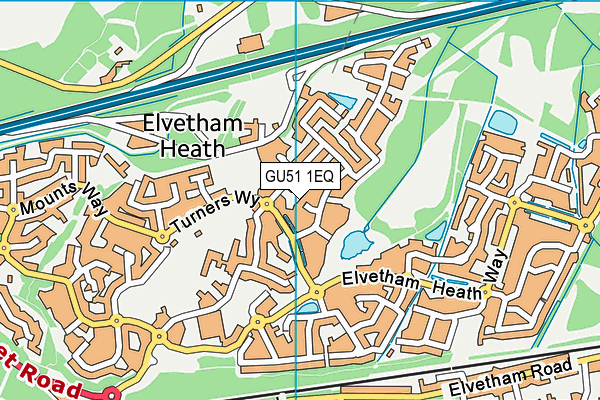 GU51 1EQ map - OS VectorMap District (Ordnance Survey)
