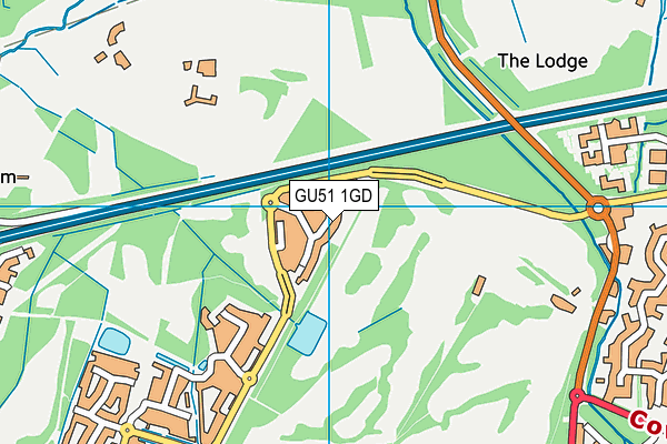 GU51 1GD map - OS VectorMap District (Ordnance Survey)