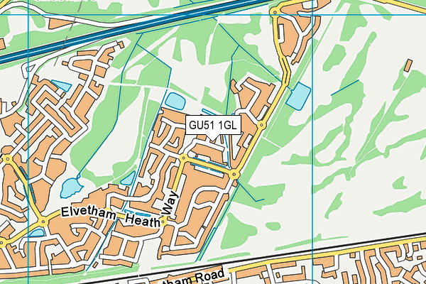 GU51 1GL map - OS VectorMap District (Ordnance Survey)