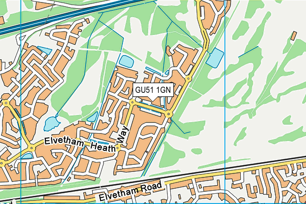 GU51 1GN map - OS VectorMap District (Ordnance Survey)