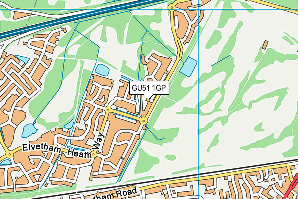 GU51 1GP map - OS VectorMap District (Ordnance Survey)