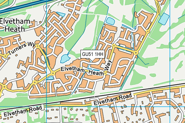 GU51 1HH map - OS VectorMap District (Ordnance Survey)