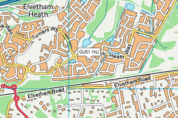 GU51 1HJ map - OS VectorMap District (Ordnance Survey)