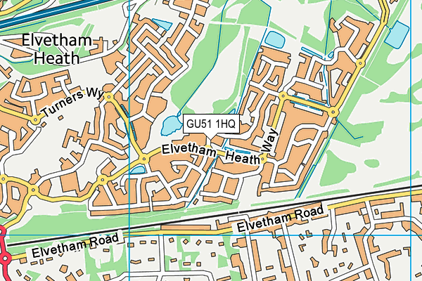GU51 1HQ map - OS VectorMap District (Ordnance Survey)