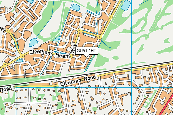 GU51 1HT map - OS VectorMap District (Ordnance Survey)