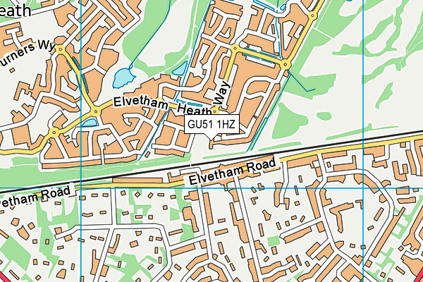 GU51 1HZ map - OS VectorMap District (Ordnance Survey)