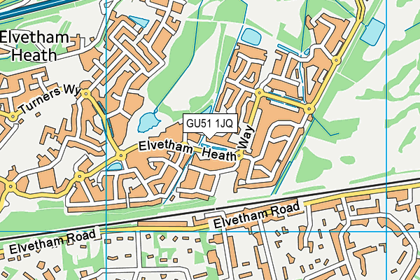 GU51 1JQ map - OS VectorMap District (Ordnance Survey)