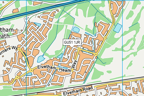 GU51 1JR map - OS VectorMap District (Ordnance Survey)