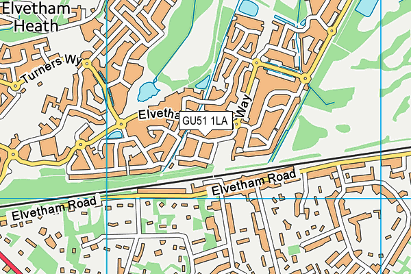 GU51 1LA map - OS VectorMap District (Ordnance Survey)