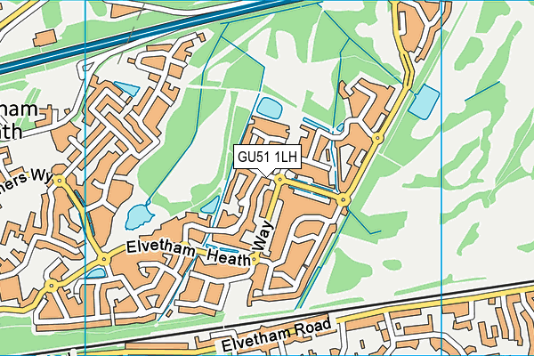 GU51 1LH map - OS VectorMap District (Ordnance Survey)