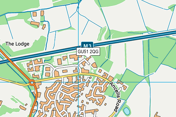 GU51 2QG map - OS VectorMap District (Ordnance Survey)