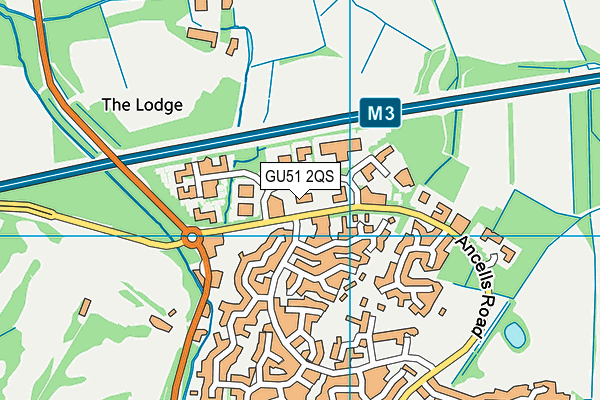 GU51 2QS map - OS VectorMap District (Ordnance Survey)