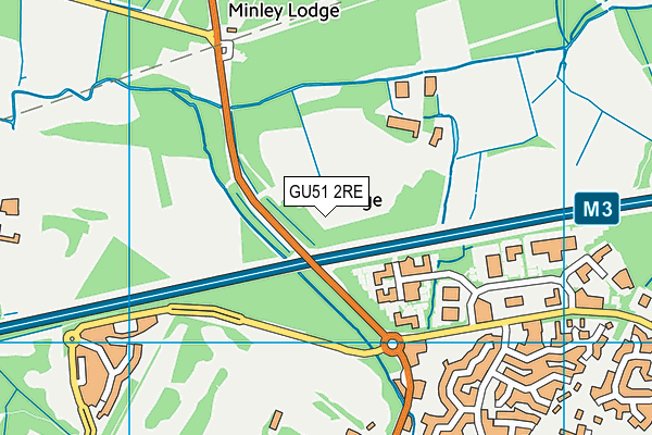 GU51 2RE map - OS VectorMap District (Ordnance Survey)