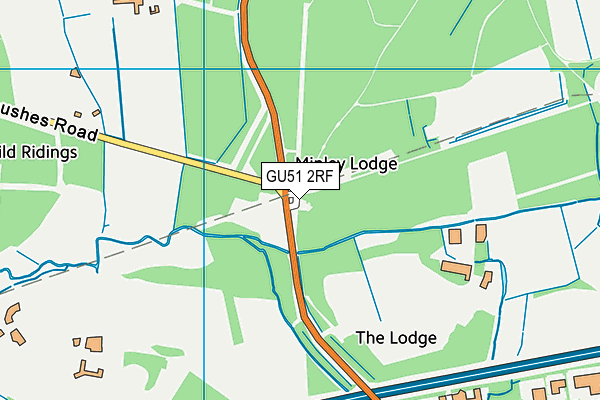 GU51 2RF map - OS VectorMap District (Ordnance Survey)