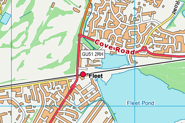 GU51 2RH map - OS VectorMap District (Ordnance Survey)