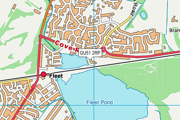 GU51 2RP map - OS VectorMap District (Ordnance Survey)