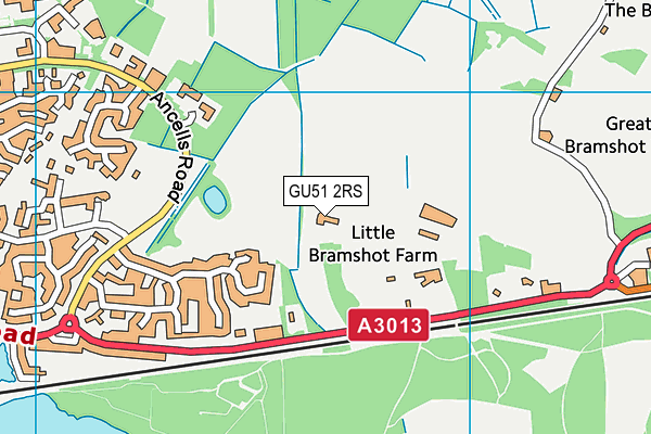 GU51 2RS map - OS VectorMap District (Ordnance Survey)