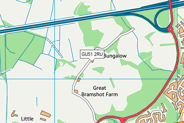 GU51 2RU map - OS VectorMap District (Ordnance Survey)