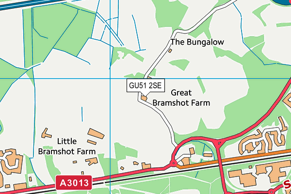 GU51 2SE map - OS VectorMap District (Ordnance Survey)