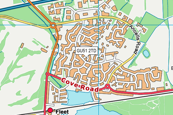 GU51 2TD map - OS VectorMap District (Ordnance Survey)