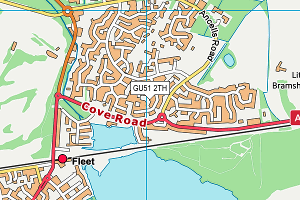 GU51 2TH map - OS VectorMap District (Ordnance Survey)